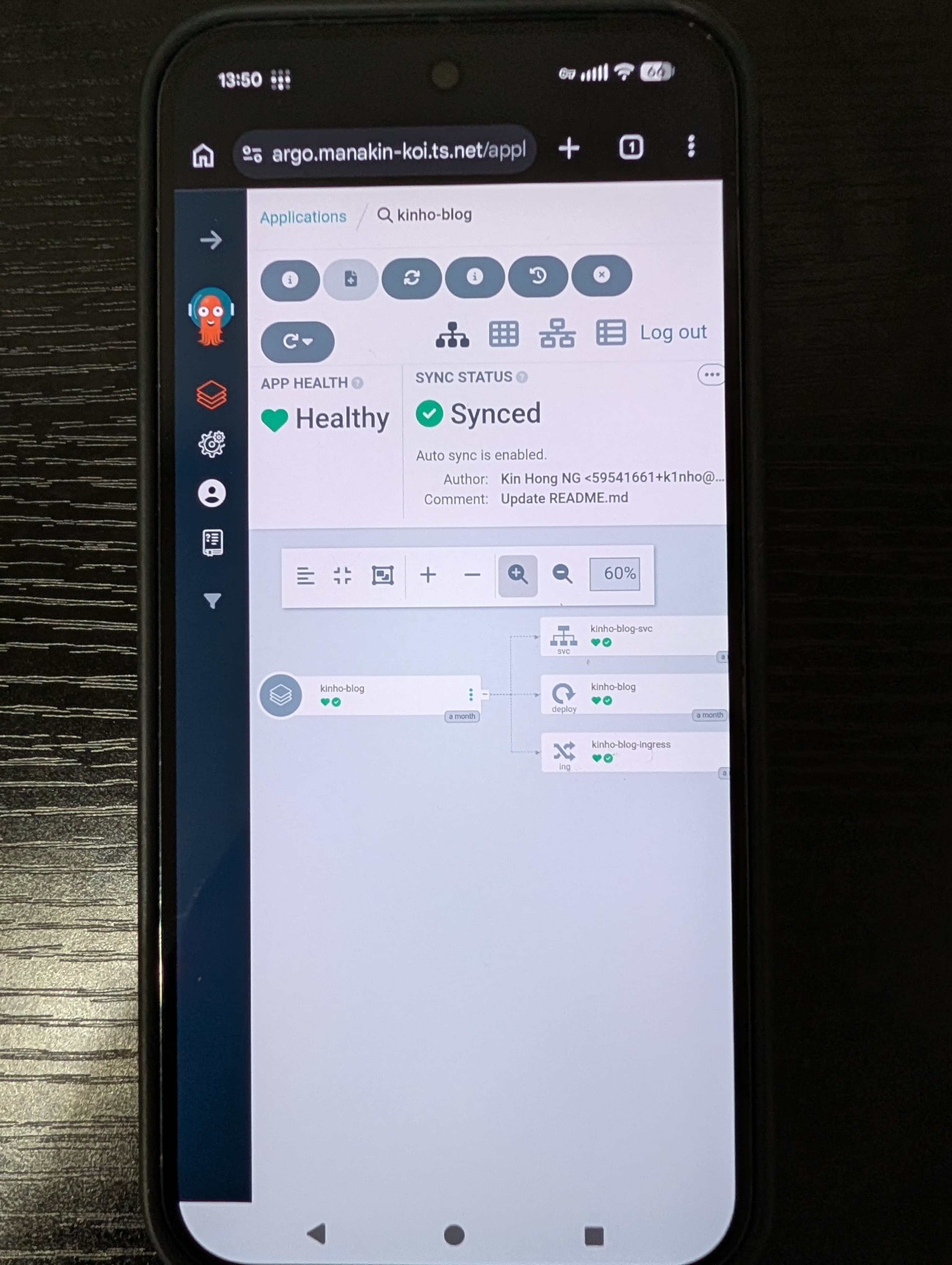 ArgoCD UI on Phone
